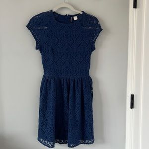 Blue lace dress